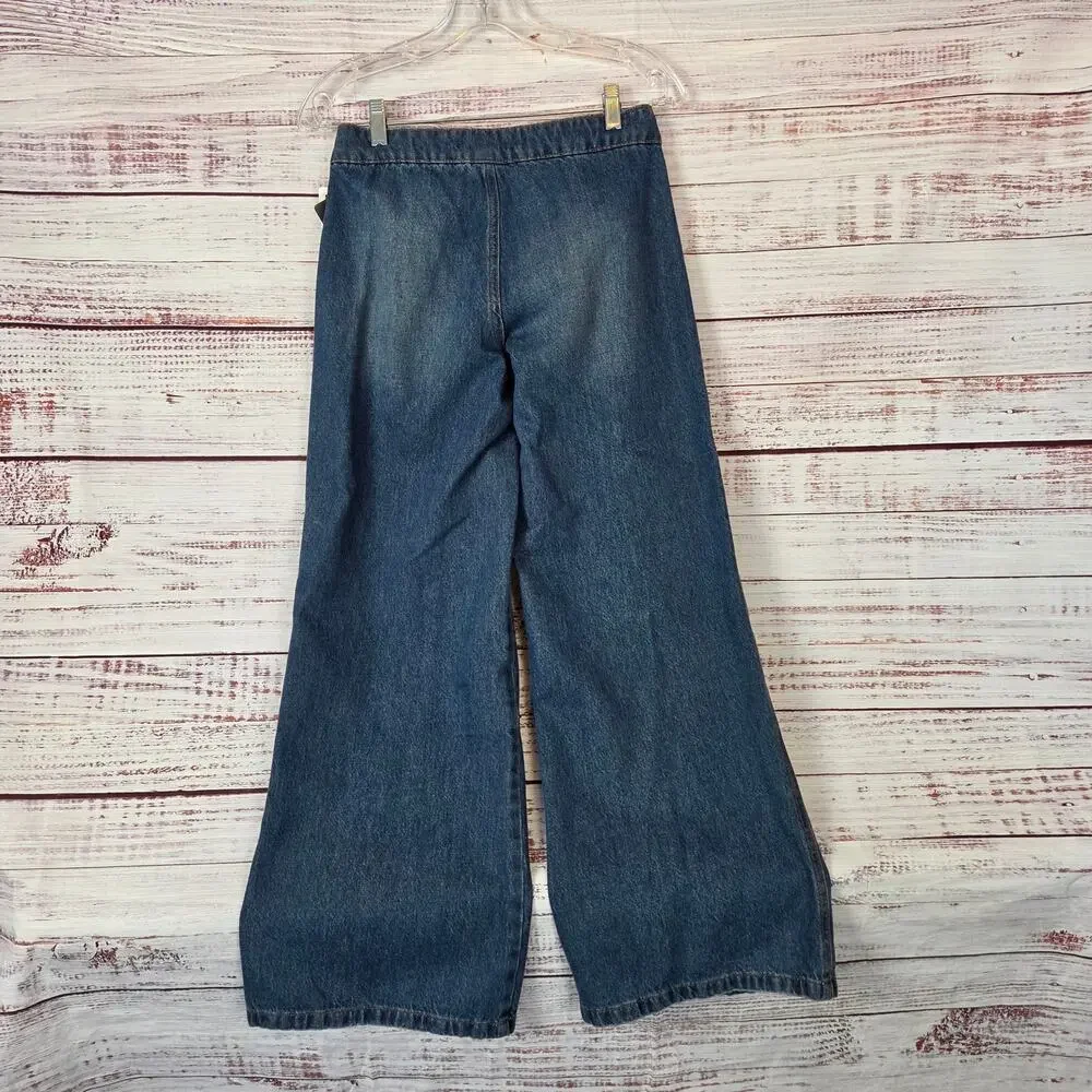Rewash Low Pro Relax Sporty Jeans Skater 1(25) Baggy Wide Leg Denim Granola NWT - Picture 3 of 14
